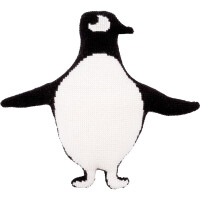 Vervaco Cojín de punto de cruz con respaldo de cojín "Eva Mouton Penguin", diseño bordado pre-dibujado, 63x54cm