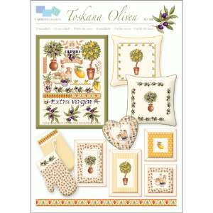 Lindners Шаблон для вышивки крестом счетная схема "Tuscany Olives", 006