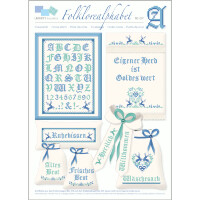 Lindners point de croix modèle de comptage "Folklore alphabet glacé", 007