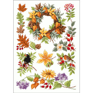 Lindner´s Kreuzstiche Cross Stitch counted Chart "Autumn joys", 011