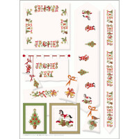 Lindners Шаблон для вышивки крестом счетная схема "Merry Christmas", 014