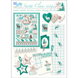 Lindners Шаблон для вышивки крестом счетная схема "Santa Claus Icy", 040