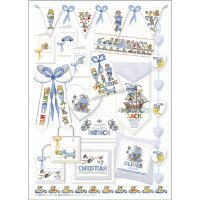 Шаблон схемы для вышивания крестом Lindners Counting Pattern "Рождение мальчика", 049