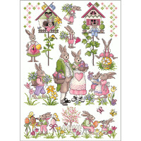 Lindner´s Kreuzstiche Cross Stitch counted Chart "Rabbit gang", 063