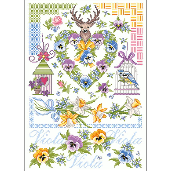 Lindner´s Kreuzstiche Cross Stitch counted Chart "Spring scent", 064