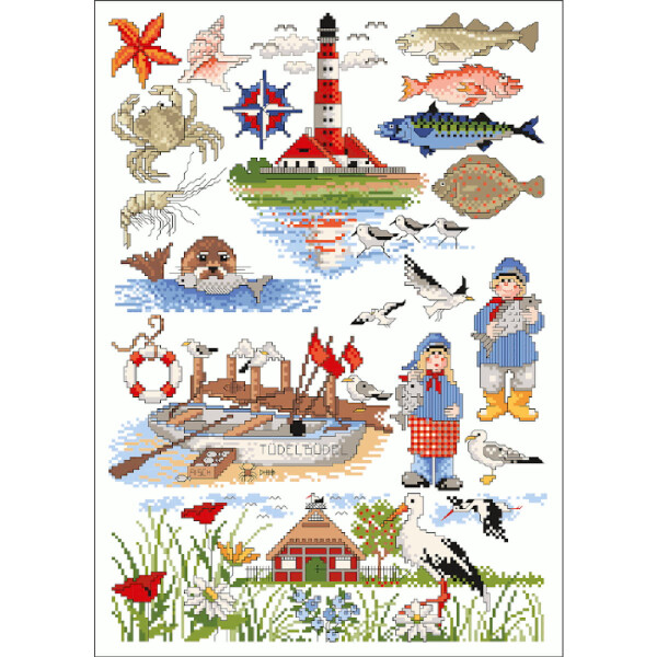 Lindner´s Kreuzstiche Cross Stitch counted Chart "On the coast", 067