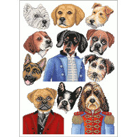 Lindners Шаблон для вышивки крестом счетная схема "I like Dogs", 087
