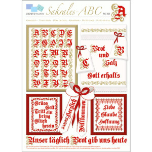 Шаблон для вышивания крестом Lindners Шаблон для вышивки крестом счетная схема "Sacred - ABC", 095