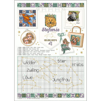 Lindner´s Kreuzstiche Cross Stitch counted Chart "Zodiac sign 1", 105