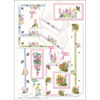 Lindners Шаблон для вышивки крестом счетная схема "Spring Garden", 107