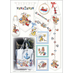 Lindner´s Kreuzstiche Cross Stitch counted Chart "Greetings from the sea", 110