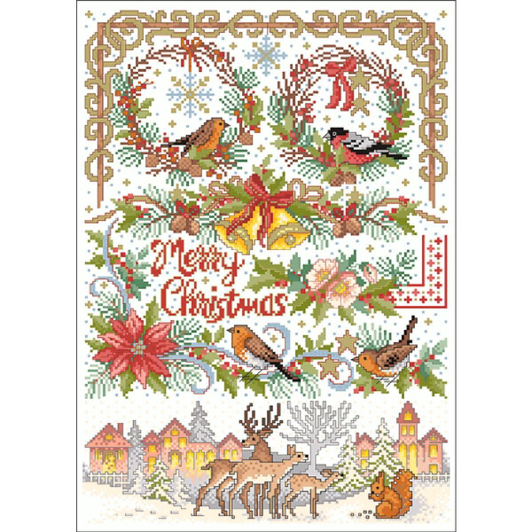 Lindner´s Kreuzstiche Cross Stitch counted Chart "Merry Christmas", 136