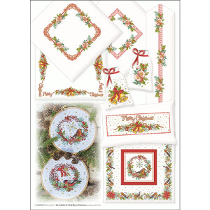 Шаблон схемы для вышивания крестом Lindners Cross Stitch Counting Pattern "Merry Christmas", 136