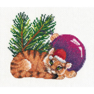 Oven counted cross stitch kit "Tiger with a...