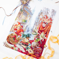 Magic Needle Zweigart Edition Kruissteekset "Carnaval van Venetië", telpatroon, 30x45cm