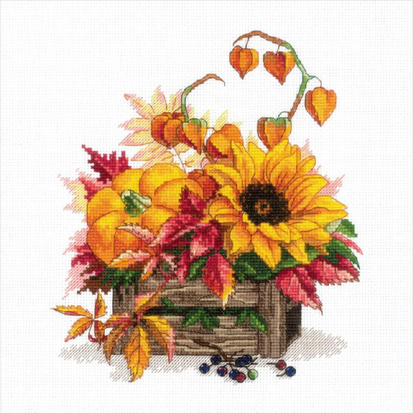 Riolis counted cross stitch kit "Hello Autumn", 25x25cm, DIY
