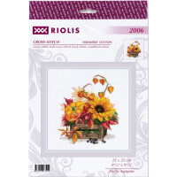Riolis Kreuzstich Set "Hallo Herbst", Zählmuster, 25x25cm