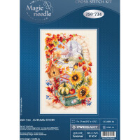 Magic Needle Zweigart Set punto croce edizione "Autumn Story", schema di conteggio, 17x27cm