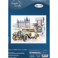Magic Needle Zweigart Edition Kit de point de croix "Style rétro classique", modèle à compter, 20x16cm