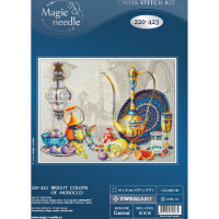 Magic Needle Zweigart Set punto croce edizione "Marossos Bright Colours", schema di conteggio, 40x30cm