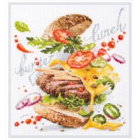 Magic Needle Zweigart Editie Kruissteekpakket "Burger", telpatroon, 19x22cm