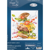 Magic Needle Zweigart Edition Set punto croce "Burger", schema di conteggio, 19x22cm