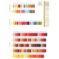 Anchor printed color chart for Mouline embroidery thread
