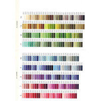 Anchor printed color chart for Mouline embroidery thread