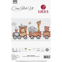 Luca-S Kit de point de croix "Voyage en train", motif à compter, 33x15cm