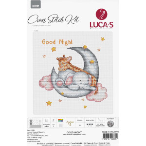 Luca-S Набор для вышивания крестом "Спокойной ночи", счетная схема, 15x16 см