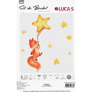 Luca-S Набор для вышивания крестом "Лиса2", счетная схема, 12х15см
