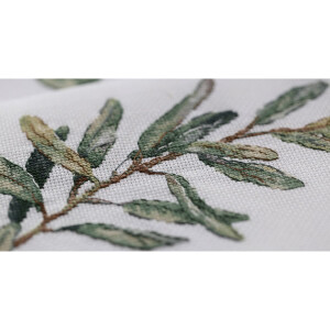 Panna counted cross stitch kit "Olive Twig", 21x30cm, DIY