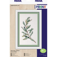 Panna counted cross stitch kit "Olive Twig", 21x30cm, DIY