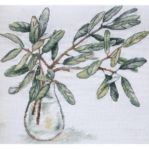 Panna counted cross stitch kit "Olive Twigs", 31x21cm, DIY