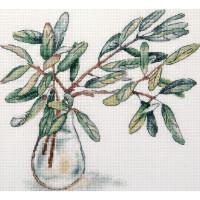 Panna counted cross stitch kit "Olive Twigs", 31x21cm, DIY