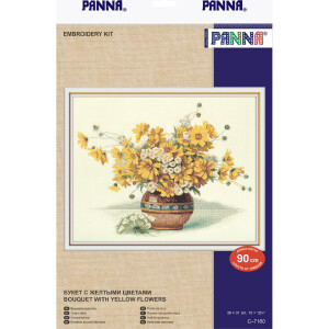 Panna counted cross stitch kit "Bouquet with Yellow...