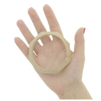Hoooked macramé houten ring vierkant, 7cm diam. 1 st.