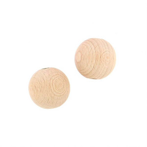 Hoooked Macrame Wooden beads outer diameter 30mm, 2 pcs