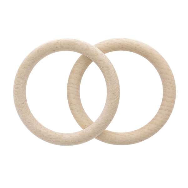 Набор для макраме крючком деревянные кольца диаметром 10 см. 2 шт.