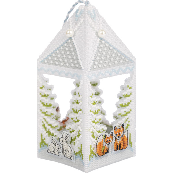 Panna counted cross stitch kit "Forest Latern 3D Design", 15,5x7x7cm, DIY