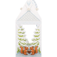 Panna Набор для вышивания крестом "Лесной фонарь 3D дизайн", счетная схема, 15,5x7x7см