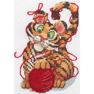 Klart counted cross stitch kit "Little Tiger and...