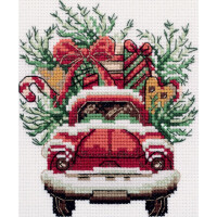 Klart counted cross stitch kit "Christmas Gifts", 12,5x14cm, DIY