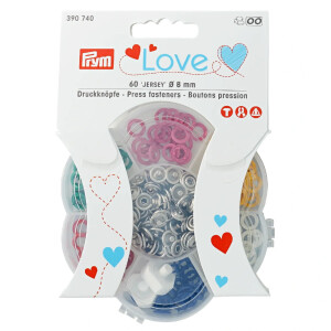Prym Love Set Press fasteners, jersey, 8mm, in 6 colors