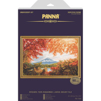 Panna Набор для вышивания крестом "Золотая серия Япония гора Фудзи", счетная схема, 40x26,5 см