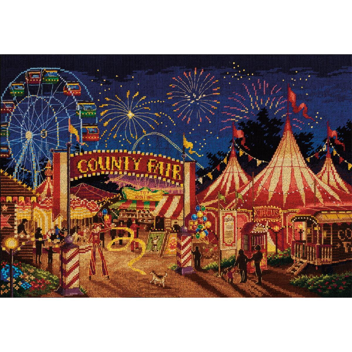 Panna counted cross stitch kit "Golden Series County...