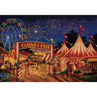 Panna counted cross stitch kit "Golden Series County Fair", 38x27cm, DIY