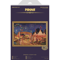 Panna counted cross stitch kit "Golden Series County Fair", 38x27cm, DIY