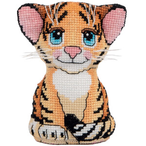Panna counted cross stitch kit "Little Tiger 3D...