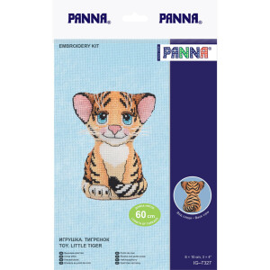 Panna counted cross stitch kit "Little Tiger 3D...